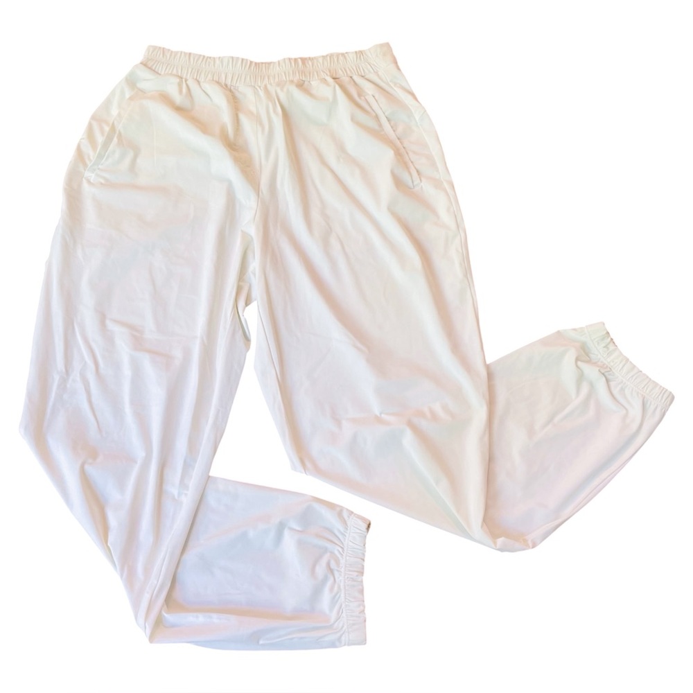 Express White Joggers Elastic Waist Relaxed Fit High Rise Small
